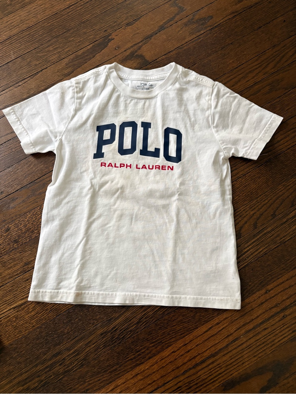 Polo by Ralph Lauren White Tee with Navy and Red Logo